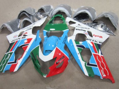 Affordable 2004-2005 Blue Green Red Motul Suzuki GSXR600 Motorcycle Fairing Canada