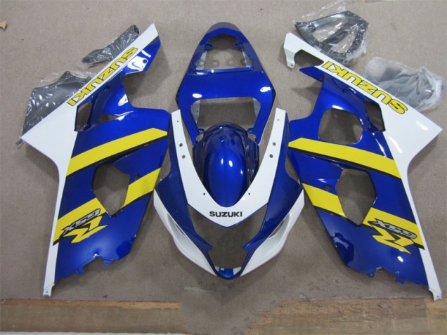 Affordable 2004-2005 Blue White Yellow Suzuki GSXR600 Replacement Motorcycle Fairings Canada Affordable 2004-2005 Blue White Yellow Suzuki GSXR600 Replacement Motorcycle Fairings Canada