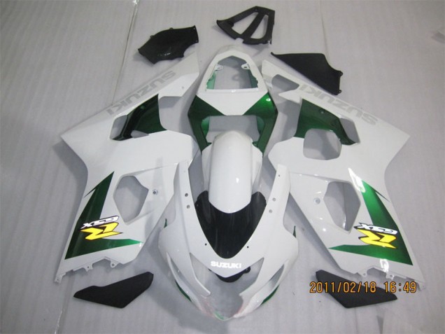 Affordable 2004-2005 White Green Suzuki GSXR600 Motorbike Fairing Kits Canada Affordable 2004-2005 White Green Suzuki GSXR600 Motorbike Fairing Kits Canada