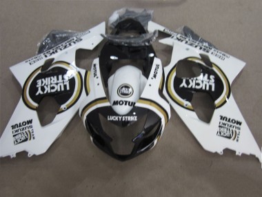 Affordable 2004-2005 Black White Lucky Strike Motul Suzuki GSXR600 Motorcycle Fairings Kits Canada