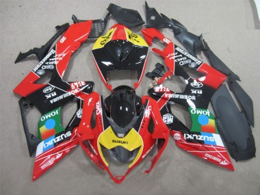 Affordable 2006-2007 Black Red Yellow Jomo Suzuki GSXR600 Bike Fairings Canada