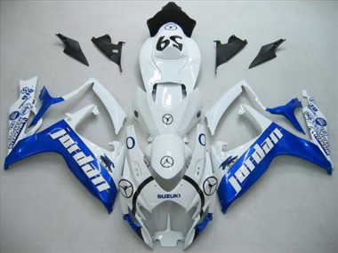Affordable 2006-2007 White Blue Jordan Suzuki GSXR600 Motorcycle Fairings Kit Canada