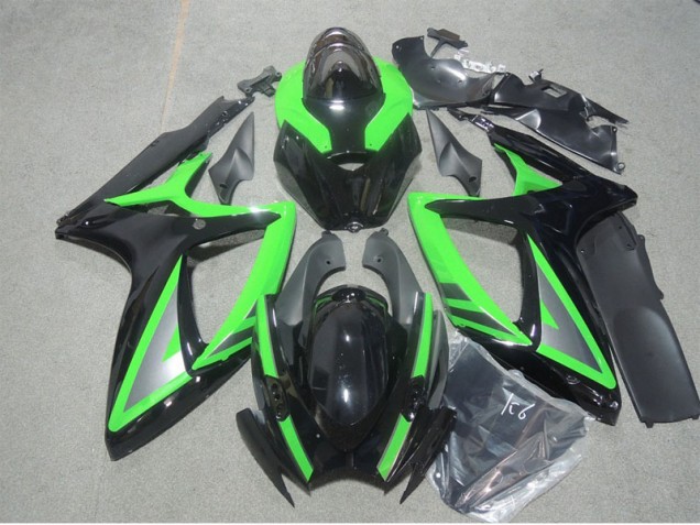 Affordable 2006-2007 Black Green Suzuki GSXR600 Motorbike Fairing Canada Affordable 2006-2007 Black Green Suzuki GSXR600 Motorbike Fairing Canada