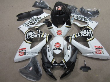 Affordable 2006-2007 Black White Lucky Strike Motul Suzuki GSXR600 Bike Fairing Canada