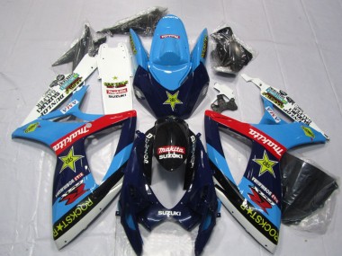 Affordable 2006-2007 Blue White Rockstar Makita Suzuki GSXR600 Motor Bike Fairings Canada