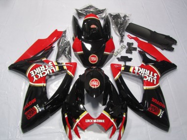 Affordable 2006-2007 Black Red Lucky Strike Motul Suzuki GSXR600 Bike Fairing Kit Canada