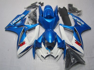Affordable 2006-2007 Blue White Suzuki GSXR600 Motorbike Fairing Kits Canada