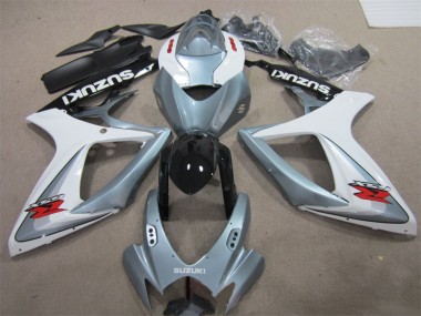 Affordable 2006-2007 White Grey Suzuki GSXR600 Motorbike Fairings Canada