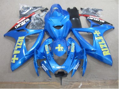 Affordable 2006-2007 Blue Yellow Rizla Suzuki GSXR600 Motorbike Fairing Canada