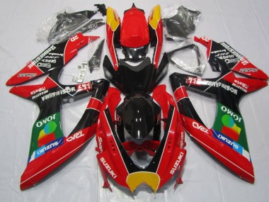 Affordable 2008-2010 Red Black Jomo Suzuki GSXR600 Motorbike Fairing Kits Canada