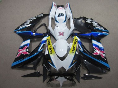 Affordable 2008-2010 White Dark Dog 07 Suzuki GSXR600 Motorcycle Replacement Fairings Canada