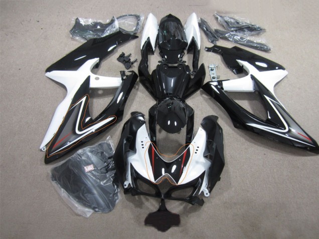 Affordable 2008-2010 Black White Suzuki GSXR600 Replacement Fairings Canada Affordable 2008-2010 Black White Suzuki GSXR600 Replacement Fairings Canada