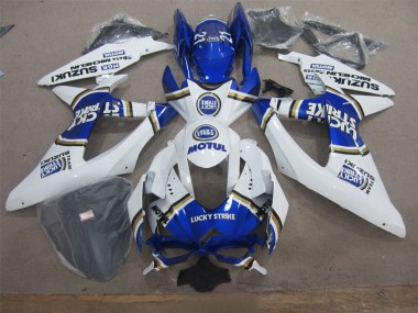 Affordable 2008-2010 White Lucky Strike Blue Motul Suzuki GSXR600 Motor Fairings Canada