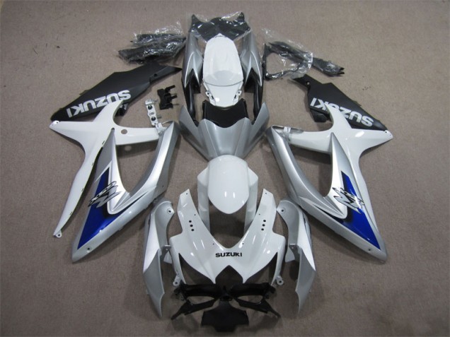 Affordable 2008-2010 Silver Blue White Suzuki GSXR600 Motorcycle Fairings Kit Canada Affordable 2008-2010 Silver Blue White Suzuki GSXR600 Motorcycle Fairings Kit Canada