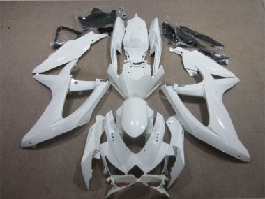 Affordable 2008-2010 White Suzuki GSXR600 Motorcycle Fairing Kit Canada