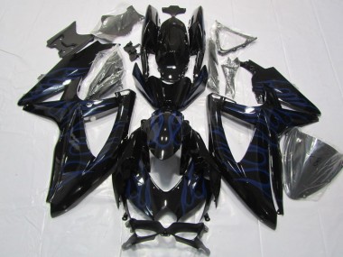 Affordable 2008-2010 Black Blue Flame Suzuki GSXR600 Bike Fairing Canada