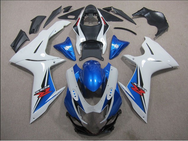 Affordable 2011-2021 White Blue Suzuki GSXR600 Motorbike Fairing Kits Canada