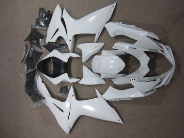 Affordable 2011-2021 White Suzuki GSXR600 Replacement Fairings Canada