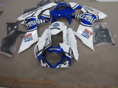 Affordable 2011-2021 Blue White Lucky Strike Motul Suzuki GSXR600 Motorcycle Fairings Kit Canada