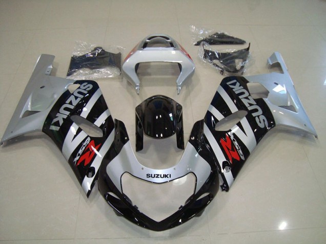 Affordable 2001-2003 Black Silver Suzuki GSXR750 Replacement Motorcycle Fairings Canada Affordable 2001-2003 Black Silver Suzuki GSXR750 Replacement Motorcycle Fairings Canada