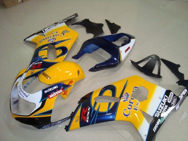Affordable 2001-2003 Yellow Blue Corona Extra Motul Suzuki GSXR750 Motorcycle Fairings Kits Canada