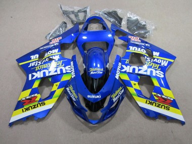 Affordable 2004-2005 Blue Telefunica Movistar Motul Suzuki GSXR750 Motorcycle Fairings Kit Canada