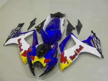 Affordable 2006-2007 Blue White Red Bull Suzuki GSXR750 Motorcyle Fairings Canada