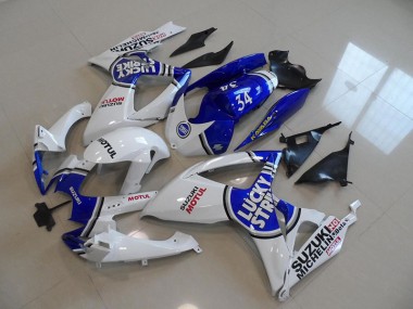 Affordable 2006-2007 Blue White Lucky Strike Motul 34 Suzuki GSXR750 Motorcycle Fairing Kit Canada