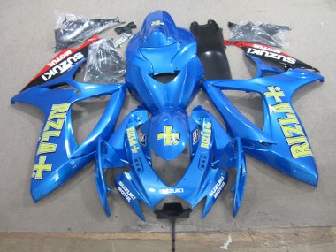Affordable 2006-2007 Blue Yellow Rizla Suzuki GSXR750 Bike Fairings Canada