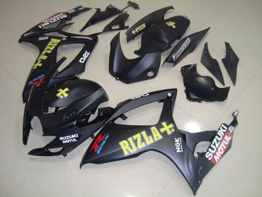 Affordable 2006-2007 Black Yellow Rizla Suzuki GSXR750 Motorbike Fairing Kits Canada