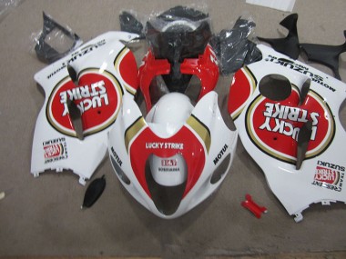 Affordable 1996-2007 White Lucky Strike Motul Suzuki GSXR1300 Hayabusa Motorcycle Fairings Kit Canada