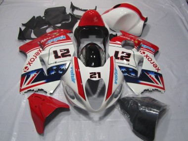 Affordable 1996-2007 White Red Xerox 21 Suzuki GSXR1300 Hayabusa Motorcycle Fairings Canada