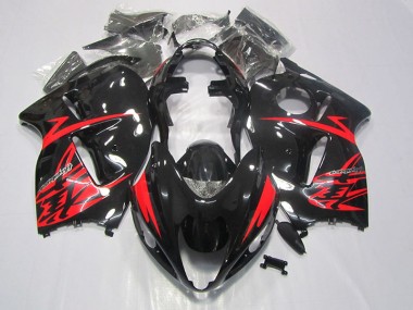 Affordable 1996-2007 Black Red Suzuki GSXR1300 Hayabusa Motorbike Fairing Kits Canada