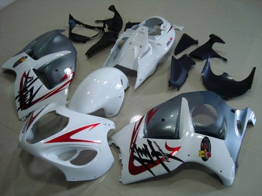 Affordable 1996-2007 White Black Suzuki GSXR1300 Hayabusa Motorcycle Fairing Kit Canada