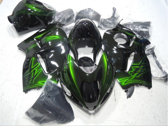 Affordable 1996-2007 Black Green Suzuki GSXR1300 Hayabusa Bike Fairing Canada