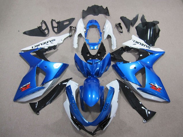 Affordable 2009-2016 Blue White Suzuki GSXR1000 Replacement Fairings Canada