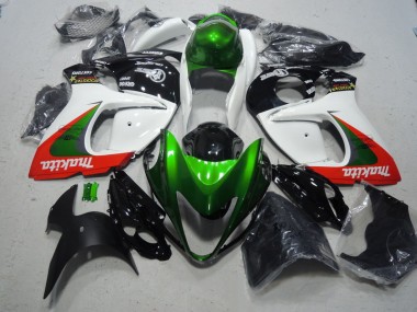 Affordable 2008-2019 White Green Makita Suzuki GSXR1300 Hayabusa Replacement Fairings Canada