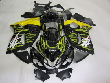 Affordable 2008-2019 Black Yellow Flame Suzuki GSXR1300 Hayabusa Motorcycle Fairing Kits Canada