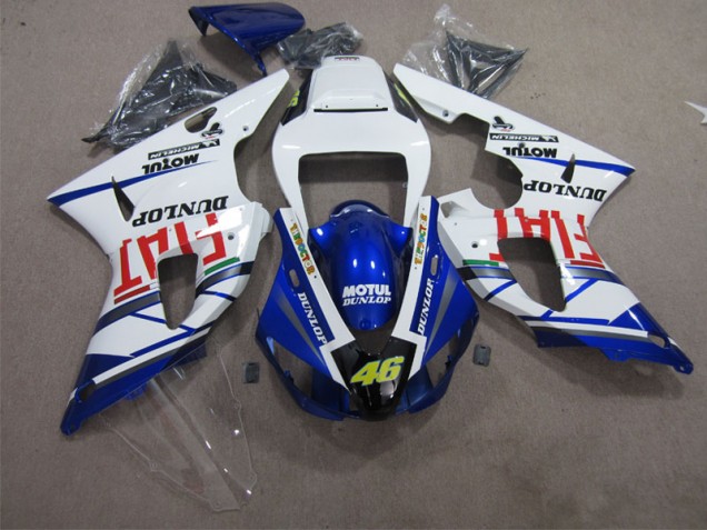 Affordable 1998-1999 Blue White Motul Dunlop 46 Yamaha YZF R1 Motorbike Fairing Kits Canada Affordable 1998-1999 Blue White Motul Dunlop 46 Yamaha YZF R1 Motorbike Fairing Kits Canada