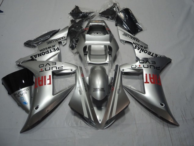 Affordable 2002-2003 Silver Fiat Yamaha YZF R1 Replacement Fairings Canada Affordable 2002-2003 Silver Fiat Yamaha YZF R1 Replacement Fairings Canada
