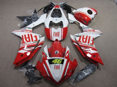Affordable 2007-2008 Red White Fiat 46 Yamaha YZF R1 Motor Bike Fairings Canada