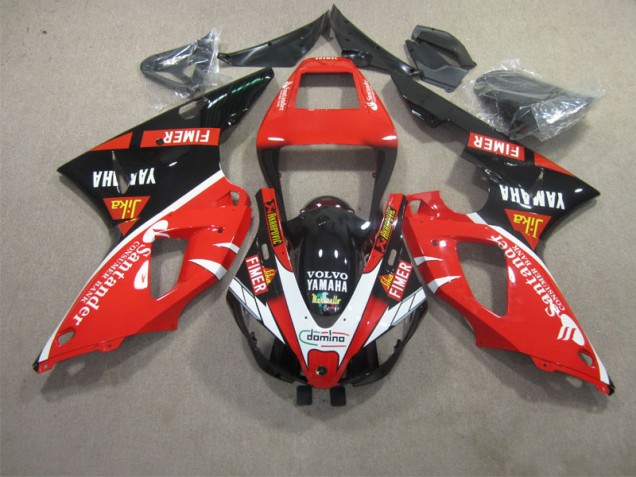 Affordable 2009-2011 Red Black White Santander Yamaha YZF R1 Motorcycle Fairing Kit Canada