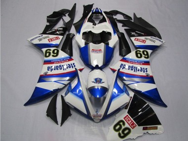 Affordable 2009-2011 White Blue Sterilgarda SCALZ 69 Yamaha YZF R1 Motorcycle Replacement Fairings Canada