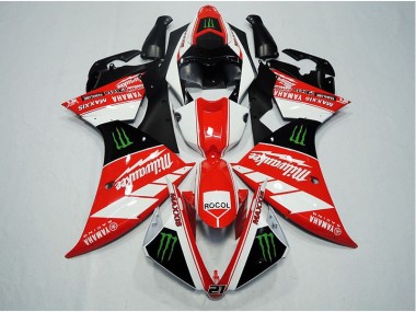 Affordable 2012-2014 Red White Rocol Yamaha YZF R1 Replacement Motorcycle Fairings Canada