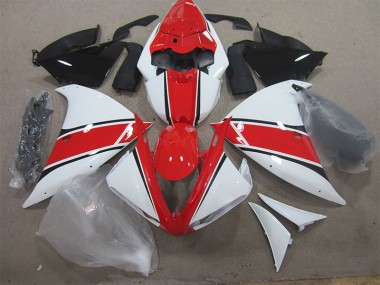 Affordable 2012-2014 Red White Yamaha YZF R1 Bike Fairing Kit Canada