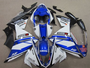 Affordable 2012-2014 Blue White Pizzoli Yamaha YZF R1 Motorcycle Fairings Canada