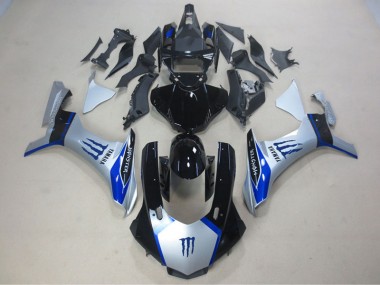 Affordable 2015-2019 Silver Black Blue Monster Yamaha YZF R1 Motorcycle Fairing Kits Canada