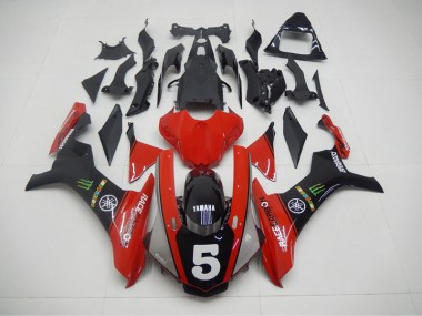 Affordable 2015-2019 Black Red 5 Yamaha YZF R1 Motorcycle Fairing Kit Canada