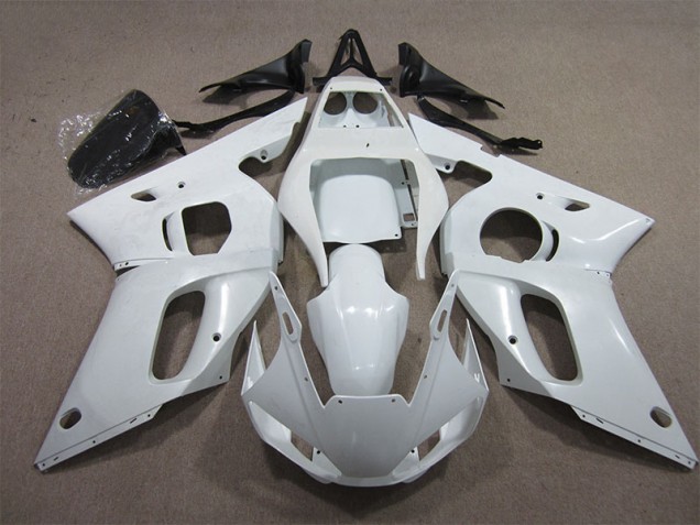 Affordable 1998-2002 White Yamaha YZF R6 Motorcycle Replacement Fairings Canada