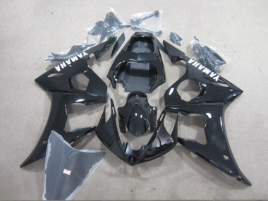 Affordable 2003-2005 Black White Decal Yamaha YZF R6 Motorcycle Fairings Kit Canada